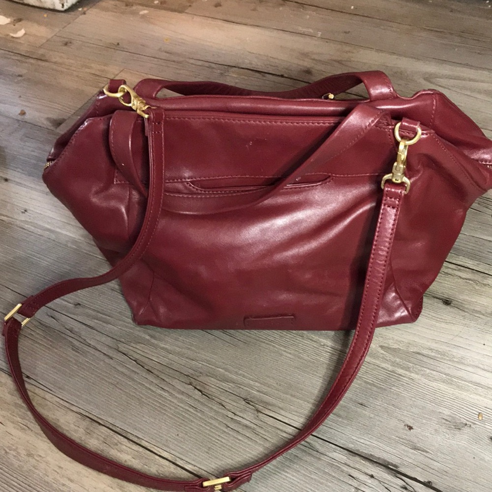 HOBO brand red leather hobo